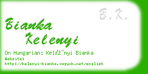 bianka kelenyi business card
